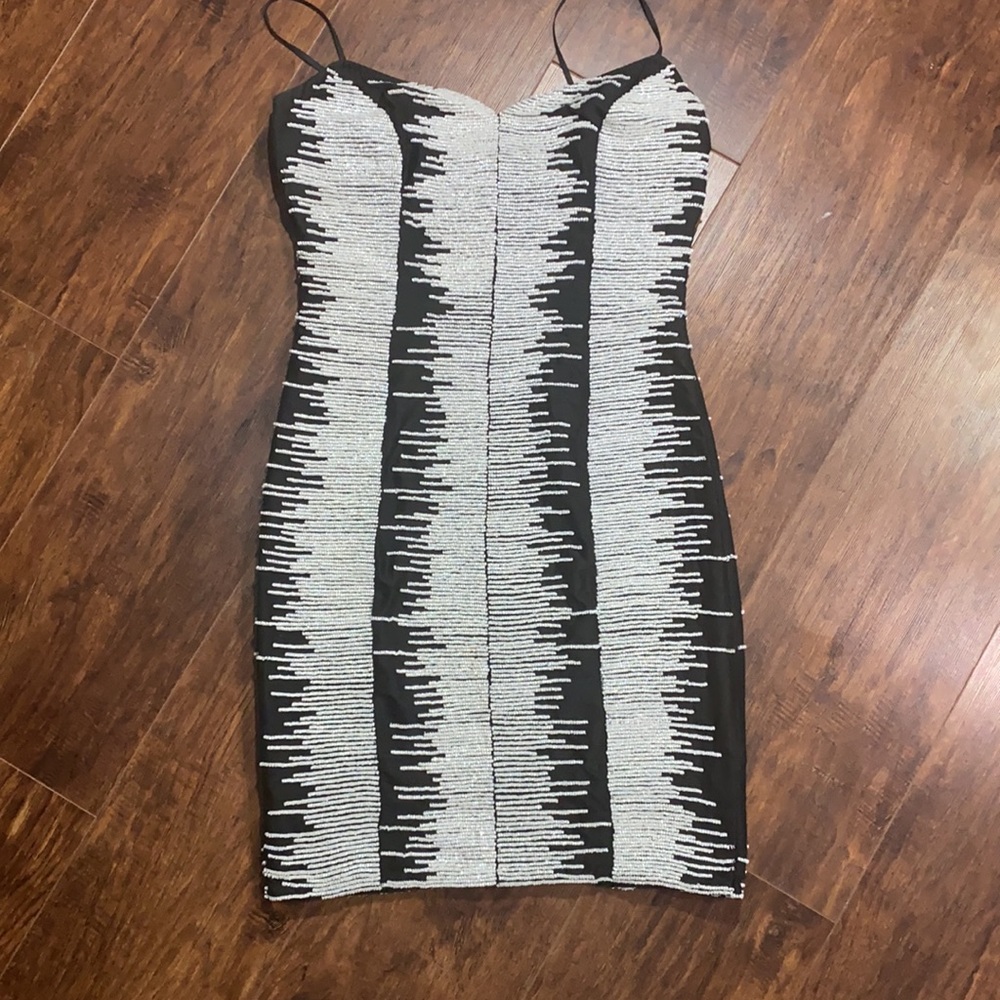 Cassandra Stone silk beaded dress